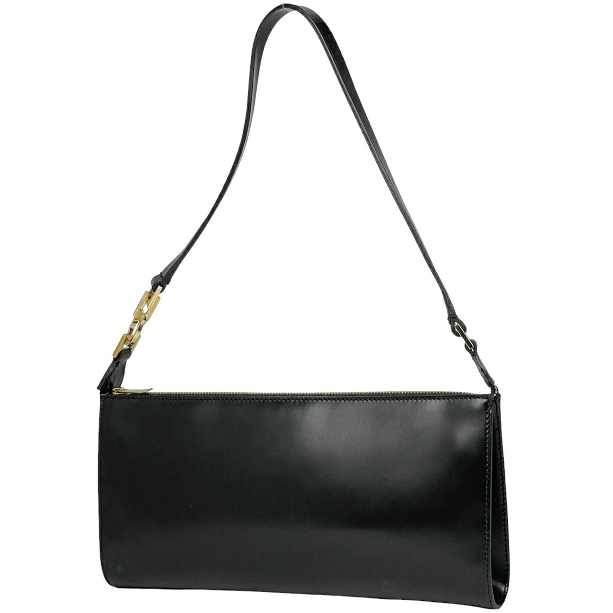 Salvatore Ferragamo Gancini Handbag Shoulder Bag Hobo Leather Black